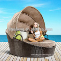 Cheeap Sunbed Rattan Pool Bed Outdoor Wicker Sunbed/Sun lounge sofa